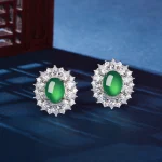 Tillora® 灵动篇「青黛」S925银复古蛋形绿玉髓水磨耳饰 (9x7mm) 工艺细节品鉴